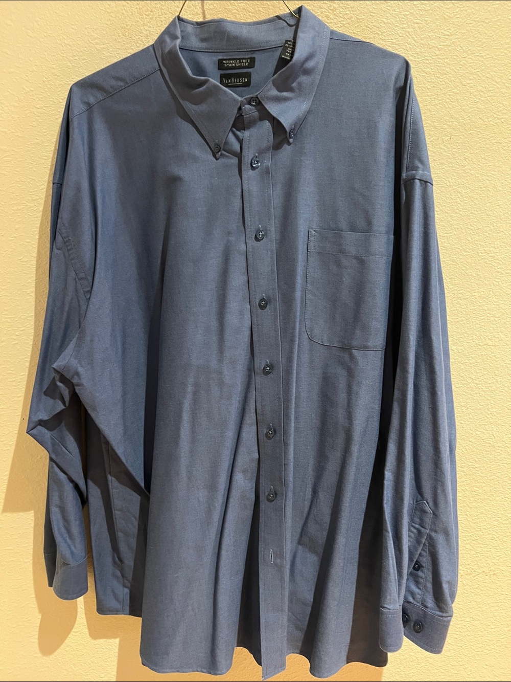 Van Heusen Men's Button-Down Shirt - Slate Blue